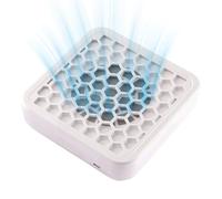 Collecteur De Poussière Pour Soins Des Ongles - 14×14×4,5 Cm - Machine Manucure Électrique ABS Avec Filtre Amovible - Base Antidérapante, Hygiène Salon Maison, Outil Débutantes Et Professionnelles