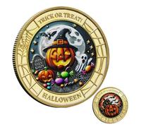 Collectible Halloween Coin, Trick or Treat Souvenir, 1.57x0.12in Limited Edition Coin, Fun Party Favor, Keepsake Toy for Kids, Adults, Men, Women, Home Decor, Collector’s Item, Boys, Girls