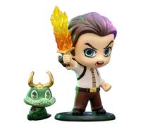 Collectible Hot Toys Marvel Studio Loki with Alligator Loki Cosbaby Bubble Head