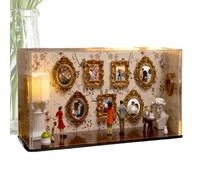 Collectible Scene Box, Portable Showcase, DIY with Miniatures Ensemble, Crafted Build Art Enclosure Pack, Desktop Diorama Style Unit, Gift for Travel Living Users Pack