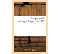 Collectif Compte Rendu Sténographique (Tascabile)