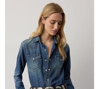 Collection Camicia western Payson in denim 48 Blue