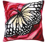 Collection D'Art Kit CUSCINE/Grafica FARFALLE/40 X 40, Acrilico, Multicolore, 40 x 40 cm