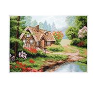 Collection d'art Stampa in tessuto Aida - House by the River