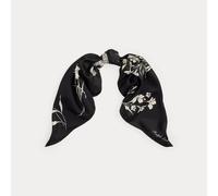 Collection Foulard in twill di seta a fiori TAGLIA UNICA Black