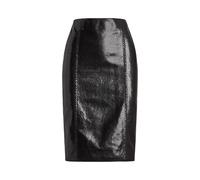 Collection Gonna Cynthia in pelle di capra goffrata 42 Nero