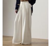 Collection Pantaloni Greer in cady con pieghe 42 Cream
