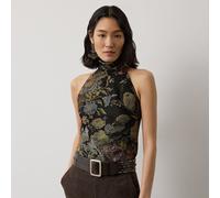 Collection Top Chilton in jacquard a fiori 38 Brown