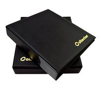 COLLECTOR Album di Monete con Custodia da Collezione, per Monete di Medie Dimensioni €1 €2 - con Diverse Pagine munite di divisori con Elenco - Album con Etui per 280 Monete Nero