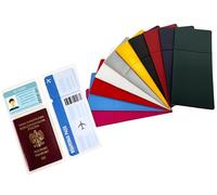 COLLECTOR - Custodia multifunzionale per documenti di viaggio, carta d'identità, biglietto aereo, passaporto, biglietto da visita, agenzia di viaggi vacanze, cartella documenti (Argento)
