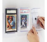 CollectorMount Supporto per carte, confezione da 4, per carte da scambio PSA e carte sportive, supporto da scaffale o espositore da parete