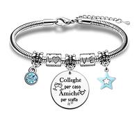 Collega Amica Bracciali Donne Amicizia Apprezzare Divertente Compleanno Regalo Charme Cuore Gioielli Colleghe Per Caso Amiche Per Scelta Accompagnare Promemoria Regali Di Natale Addio Ricordo Speciale