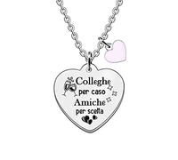 Collega Collane Donne Migliore Amica Apprezzare Regalo Compleanno Cuore Pendente Collana Gioielli Pensionamento Accompagnare Amicizia Promemoria Regali Di Natale Colleghe Per Caso Amiche Per Scelta