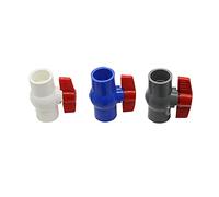 Collegamento acqua nebulizzata Fornitura acqua Bianco Blu Grigio PVC Boccola in plastica Valvola a sfera Diametro interno da 32 mm a 32 mm Interruttore regolatore di flusso d'acqua a 2 vie