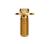 collegamento del giunto completamente filettati, 1 pz colorato Torx bullone in lega di titanio M4X8/10/12/14/16/18/20/25mm flangia vite a testa a fungo for moto(Golden,M4x16mm)