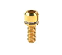 collegamento del giunto completamente filettati, 2 viti a testa bombata con esagono incassato in lega di titanio M5/M6 for il fissaggio del manubrio della bici da strada(Gold,M5x20mm)