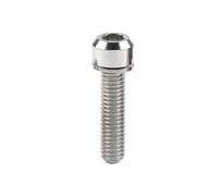 collegamento del giunto completamente filettati, 2 viti a testa bombata con esagono incassato in lega di titanio M5/M6 for il fissaggio del manubrio della bici da strada(Silver,M5x20mm)