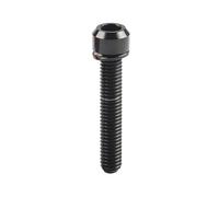 collegamento del giunto completamente filettati, 2 viti a testa bombata con esagono incassato in lega di titanio M5/M6 for il fissaggio del manubrio della bici da strada(Black,M5x20mm)