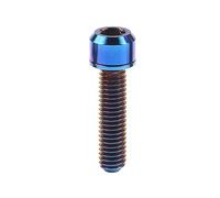 collegamento del giunto completamente filettati, 2 viti a testa bombata con esagono incassato in lega di titanio M5/M6 for il fissaggio del manubrio della bici da strada(Blue,M5x16mm)