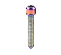 collegamento del giunto completamente filettati, 2 viti a testa bombata con esagono incassato in lega di titanio M5/M6 for il fissaggio del manubrio della bici da strada(Ranibow,M5x20mm)