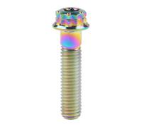 collegamento del giunto completamente filettati, flange in titanio 10 pz. viti M8x15 20 25 30 35 40 45 50 55 60 65 80mm T40 passo 1,25mm for auto moto(Rainbow,45mm)