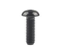 collegamento del giunto completamente filettati, Set di viti Bullone in titanio M5/M6x8 10 12 15 16 18 20 25 30mm Mezzo tondo esagonale for portaborraccia da bicicletta(Black,25MM-M6)