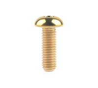 collegamento del giunto completamente filettati, Set di viti Bullone in titanio M5/M6x8 10 12 15 16 18 20 25 30mm Mezzo tondo esagonale for portaborraccia da bicicletta(Gold,16MM-M6)