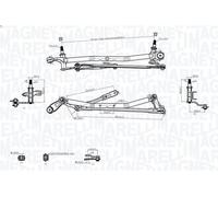 Collegamento del tergicristallo MAGNETI MARELLI per MEGANE II 2 2002-2008