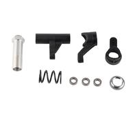 Collegamento dello sterzo ad alta resistenza Yiziseccce Set per auto RC, per ZD Racing EX07, scala DBX07 1/7, di assorbimento degli ammortizzatori neri, con cuscinetti di