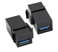 Collegamento Keystone USB3 - Connettore di interfaccia femmina, adattatore piastra a parete | Modulo di espansione di rete versatile a doppia porta per l'installazione in appartamento di hotel