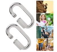 Collegamento rapido ovale, moschettone di bloccaggio compatibile con la sicurezza del rimorchio, finitura resistente alla corrosione, hardwa