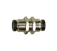 Collegamento scozzese dritto »click-clock«, M24x1,0, per tubo esterno Ø 14 mm, pressione di lavoro max. 16 bar, ottone nichelato