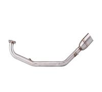 Collegamento Slip On Silenziatore Punta di Fuga Tubo di Scarico modificato per Moto, Tubo di Collegamento Anteriore Blu, Adatto Compatibile con PCX125 150 21-22 Anni(Silver Front End)