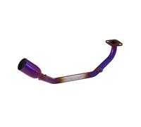 Collegamento Slip On Silenziatore Punta di Fuga Tubo di Scarico modificato per Moto, Tubo di Collegamento Anteriore Blu, Adatto Compatibile con PCX125 150 21-22 Anni(Blued Front End)