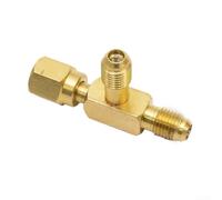 Collegare vacuometro / micrometro con adattatore a T, costruzione in ottone massiccio,