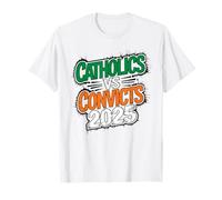 College Football Catholics Vs Convicts 80s Rivalità Gioco Maglietta