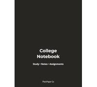 College Notebook: College Ruled Lined Pages for Study, Lectures, and Assignments