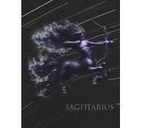 College Ruled Blue Lined Notebook with Spaced Margin. The cover of the notebook contains a graphic of the zodiac sign.: Sign of The Zodiac - Sagittarius