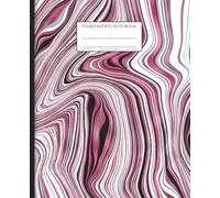 College Ruled Composition Notebook, 7.5″ x 9.25″, Pink Liquid Marble Agate Stone Cover, 160 Pages: Elegant Marble-Pattern Writing Notebook for School, Work, or Home