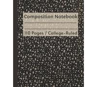 College Ruled Composition Notebook - Black and Beige Doodle Design | 7.5” x 9.25”, 110 Pages | For Writing, School & Office Notes: Creative ... | Great for Sketching, Lists & Daily Notes