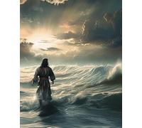 College Ruled Composition Notebook: Jesus Walking on Water image | College Ruled | 8x10 | 200 pages
