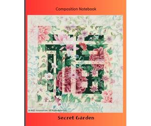 College Ruled Composition Notebook: Korean Folk Painting 'MinHwa' Printed, 7.5x9.25", White, 110p Paperback: "Secret Garden"_Korean Traditional Pop Art