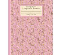 College Ruled Composition Notebook: Lined Multipurpose Journal Paper for Back to School, College, Office, Work, Home. Tiny Flowers on Pink Pattern Theme. Great Gift.