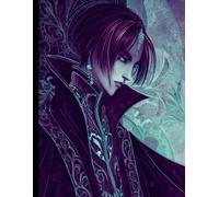 College-Ruled Notebook _ 150 Stylized Pages _ THE IVORY WARDEN - By: Sage Holloway: Forget-Me-Nots _ 8.5" x 11" Page Size