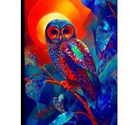 College-Ruled Notebook _ 150 Stylized Pages _ THE WHISPERING MOON - By: Sage Holloway: Wisdom Taking Notice _ 8.5" x 11" Page Size