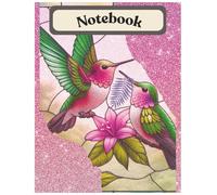 College Ruled Notebook: Stained Glass Birds Notebook/ Journal/120 pages