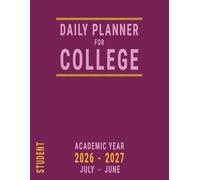 College Student Academic Planner 2026-2027 Daily: Large One Page per Day with Hourly Times for University and Homework , Women Girls , Pink , 8.5 x 11