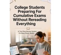 College Students Preparing For Cumulative Exams Without Rereading Everything: A Two Pass Review System For Busy Study Weeks: Active Recall, Retrieval ... Memory Improvement, and College Success
