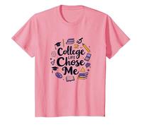 Collegi per Donne: College Life Chose Me Fun Quote Maglietta, Bambini, Rosa, 2 Anni