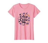 Collegi per Donne: College Life Chose Me Fun Quote Maglietta, Donna, Rosa, XL